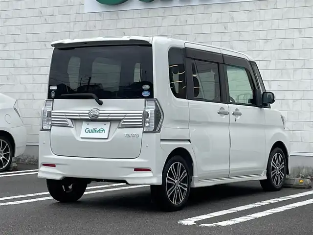 ダイハツ タント カスタム RS トップED SAⅡ 宮崎県 2016(平28)年 9.6万km パールホワイトⅢ 社外ナビ【CN-RX02WD】/・フルセグTV・Blu-ray・Bluetooth・DVD/両側パワースライドドア/バックカメラ/ETC/衝突軽減ブレーキ/車線逸脱警報機能/先行車発進お知らせ機能/衝突警報機能/LEDヘッドライト/LEDフォグライト/オートライト/純正フロアマット/純正ドアバイザー/純正15インチアルミホイール