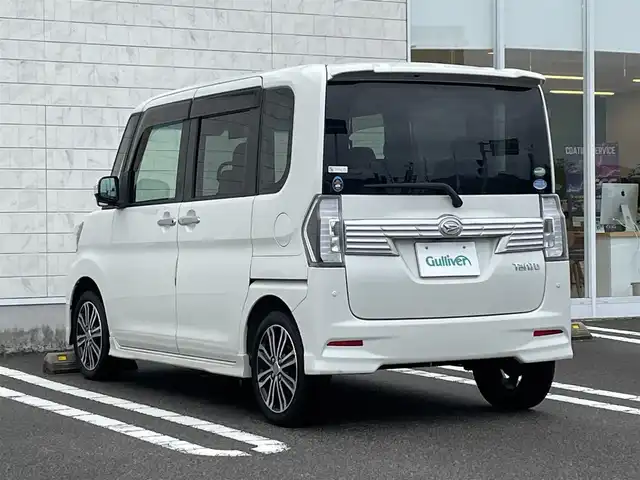 ダイハツ タント カスタム RS トップED SAⅡ 宮崎県 2016(平28)年 9.6万km パールホワイトⅢ 社外ナビ【CN-RX02WD】/・フルセグTV・Blu-ray・Bluetooth・DVD/両側パワースライドドア/バックカメラ/ETC/衝突軽減ブレーキ/車線逸脱警報機能/先行車発進お知らせ機能/衝突警報機能/LEDヘッドライト/LEDフォグライト/オートライト/純正フロアマット/純正ドアバイザー/純正15インチアルミホイール