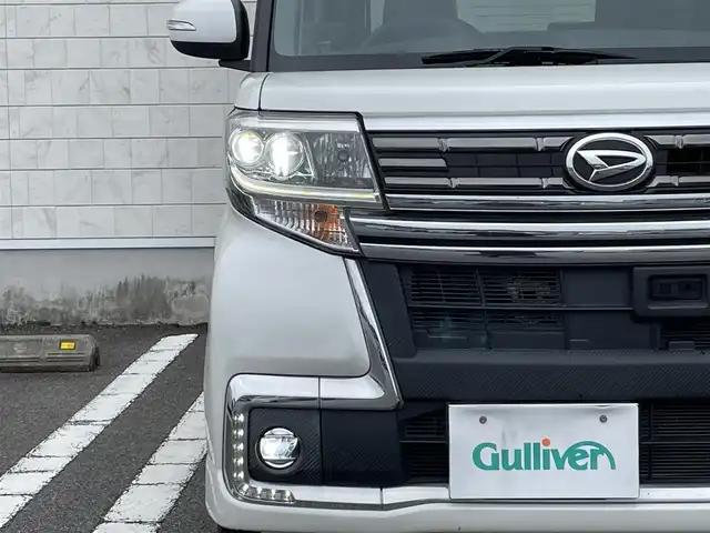 ダイハツ タント カスタム RS トップED SAⅡ 宮崎県 2016(平28)年 9.6万km パールホワイトⅢ 社外ナビ【CN-RX02WD】/・フルセグTV・Blu-ray・Bluetooth・DVD/両側パワースライドドア/バックカメラ/ETC/衝突軽減ブレーキ/車線逸脱警報機能/先行車発進お知らせ機能/衝突警報機能/LEDヘッドライト/LEDフォグライト/オートライト/純正フロアマット/純正ドアバイザー/純正15インチアルミホイール