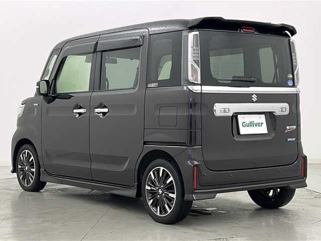 スズキ スペーシア カスタム HYBRID XS 宮城県 2019(令1)年 1.9万km アーバンブラウンパールメタリック ワンオーナー　/両側パワースライドドア　/ハーフレザーシート/スズキセーフティサポート/・衝突被害軽減ブレーキ/・車線維持支援機能　/・コーナーセンサー/社外７インチナビ/・CD・DVD・USB・SD・BT　/D席シートヒーター/LEDヘッドライト/LEDフォグライト/革巻きステアリング　/ステアリングスイッチ　/純正フロアマット　/純正１５インチアルミホイール/純正ドアバイザー/アイドリングストップ/横滑り防止装置/プッシュスタート/スマートキー/ロールサンシェード