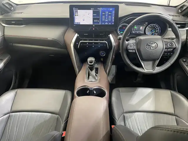 トヨタ ハリアー ハイブリッド Z 愛媛県 2020(令2)年 3.6万km プレシャスブラックパール １２．３型ナビ（フルセグＴＶ・ＢＴ・ＦＭ・ＡＭ・ＵＳＢ・ＡＵＸ）/・全方位カメラ　/・ＥＴＣ２．０　/・衝突軽減ブレーキ　/・ドラレコ一体型デジタルインナーミラー　/・レーンキープアシスト　/・レーダークルーズコントロール/・ヘッドアップディスプレイ/・D席シートヒーター/・パワーバックドア/・オートマチックハイビーム/・ハーフレザーシート/・置くだけ充電/・スペアキー