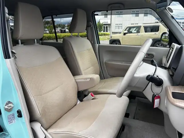 スズキ ラパン X 福島県 2021(令3)年 3.6万km フレンチミントパールメタリック 純正ナビゲーション/型番：KXM-E504W/【CD/DVD/SD/USB/BT/TV】/ビルトインETC/前席シートヒーター/デュアルセンサーブレーキサポート/車線逸脱警報/アイドリングストップ/ステアリングリモコン/純正フロアマット/純正ドアバイザー