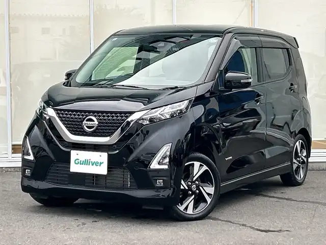 日産 デイズ HWS G ターボ プロパイロットED 神奈川県 2022(令4)年 2.2万km ブラック 純正ＳＤナビ（MJ121D-W）/Bluetooth/CD/iPod/AUX/USB/ワンセグ/プロパイロットシステム/全周囲カメラ/追従式クルーズコントロール/デジタルインナーミラー/ＬＥＤヘッドライト/純正アルミホイール/純正フロアマット/ＥＴＣ/電動格納ミラー/ドアバイザー/横滑り防止装置/衝突被害軽減システム/カーテンエアバック