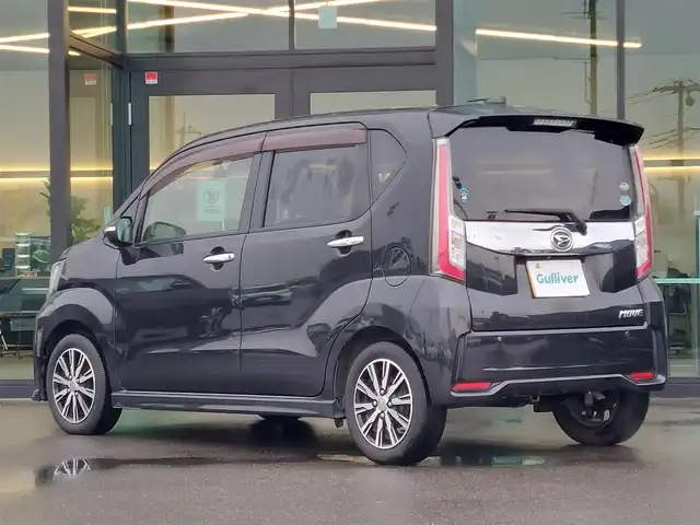 ダイハツ ムーヴ カスタム X ハイパー SAⅡ 東京都 2017(平29)年 7.7万km ブラックマイカメタリック スマートアシスト2/純正8インチナビ（NSZN-X67D）/社外ドライブレコーダー/バックカメラ/ETC/USB/HDMI/純正フロアマット/純正アルミホイール/ドアバイザー/LEDヘッドライト