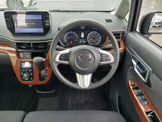 ダイハツ ムーヴ カスタム X ハイパー SAⅡ 東京都 2017(平29)年 7.7万km ブラックマイカメタリック スマートアシスト2/純正8インチナビ（NSZN-X67D）/社外ドライブレコーダー/バックカメラ/ETC/USB/HDMI/純正フロアマット/純正アルミホイール/ドアバイザー/LEDヘッドライト