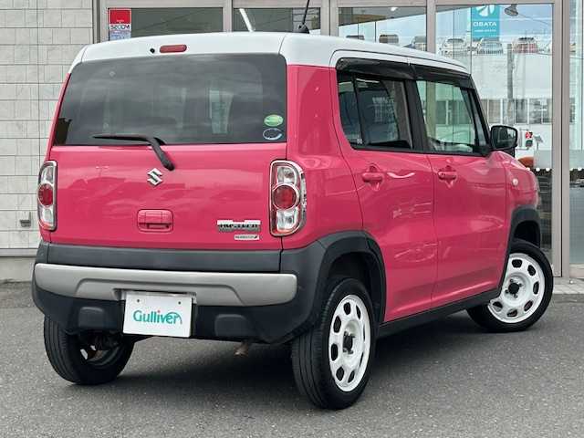 スズキ ハスラー G 青森県 2014(平26)年 4.5万km キャンディピンクメタリック/ホワイト2トーンルーフ ワンオーナー/ＫＥＮＷＯＯＤオーディオ（CD再生）/社外ＸＭナビ(XM-780F)/ワンセグTV/冬タイヤ・ホイールセット4本積載（165/70/R14)/横滑り防止装置/プリクラッシュセーフティ/シートヒーター/純正フロアマット/ドアバイザー