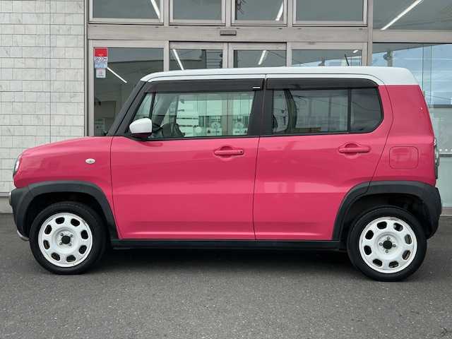 スズキ ハスラー G 青森県 2014(平26)年 4.5万km キャンディピンクメタリック/ホワイト2トーンルーフ ワンオーナー/ＫＥＮＷＯＯＤオーディオ（CD再生）/社外ＸＭナビ(XM-780F)/ワンセグTV/冬タイヤ・ホイールセット4本積載（165/70/R14)/横滑り防止装置/プリクラッシュセーフティ/シートヒーター/純正フロアマット/ドアバイザー
