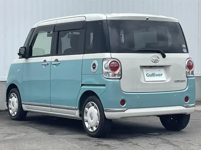 ダイハツ ムーヴ キャンバス X メイクアップ リミテッド SAⅢ 愛媛県 2019(令1)年 3.5万km パールホワイトⅢ/ファインミントメタリック 2トーン KENWOODナビ/ワンセグTV/BT/AM/FM/CD/DVD/全周囲カメラ/両側電動スライド/前後ドラレコ/アイドリングストップ/衝突被害軽減装置/横滑り防止装置/盗難防止装置/純正ドアバイザー/ステアリングリモコン/ヘッドライトレベライザー/シガーソケット/ISOFIX/フォグランプ/純正ホイールキャップ/現状サマー(鉄)(155/65/R14)/BRIDGESTONE NEXTRY