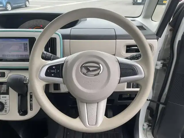 ダイハツ ムーヴ キャンバス X メイクアップ リミテッド SAⅢ 愛媛県 2019(令1)年 3.5万km パールホワイトⅢ/ファインミントメタリック 2トーン KENWOODナビ/ワンセグTV/BT/AM/FM/CD/DVD/全周囲カメラ/両側電動スライド/前後ドラレコ/アイドリングストップ/衝突被害軽減装置/横滑り防止装置/盗難防止装置/純正ドアバイザー/ステアリングリモコン/ヘッドライトレベライザー/シガーソケット/ISOFIX/フォグランプ/純正ホイールキャップ/現状サマー(鉄)(155/65/R14)/BRIDGESTONE NEXTRY