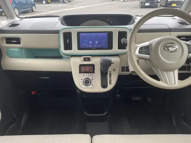 ダイハツ ムーヴ キャンバス X メイクアップ リミテッド SAⅢ 愛媛県 2019(令1)年 3.5万km パールホワイトⅢ/ファインミントメタリック 2トーン KENWOODナビ/ワンセグTV/BT/AM/FM/CD/DVD/全周囲カメラ/両側電動スライド/前後ドラレコ/アイドリングストップ/衝突被害軽減装置/横滑り防止装置/盗難防止装置/純正ドアバイザー/ステアリングリモコン/ヘッドライトレベライザー/シガーソケット/ISOFIX/フォグランプ/純正ホイールキャップ/現状サマー(鉄)(155/65/R14)/BRIDGESTONE NEXTRY