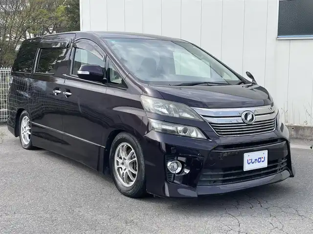 トヨタ ヴェルファイア 2．4Z 福島県 2012(平24)年 12.4万km ボルドーマイカメタリック ＊外装傷が多いためAA出品予定/（じしゃロン引き取り車両）/社外ナビ/フルセグTV/コーナーセンサー/ドアバイザー/オットマン/ETC/後席モニター/両パワスラ