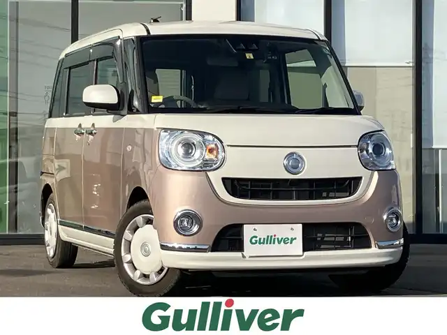 ダイハツ ムーヴ キャンバス G メイクアップ SA Ⅲ 道南・函館 2018(平30)年 1.6万km パールホワイトⅢ/ライトローズマイカメタリックⅡ 2トーン /スマートアシスト//寒冷地仕様//両側パワースライドドア//純正メモリーナビ/ (フルセグTV/DVD/CD/BT/FM/AM)//バックカメラ//運転席シートヒーター//アイドリングストップ//横滑り防止//フロントワイパーデアイサー//LEDヘッドライト//フォグランプ//オートハイビーム//ビルトインETC//社外ドライブレコーダー（前後）//プッシュスタート//スマートキー//社外14インチAW付夏タイヤ積込