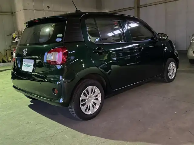 トヨタ パッソ X　S 神奈川県 2021(令3)年 2.3万km ダークエメラルドマイカ プッシュスタート/スペアキー1本/バックカメラ/ETC/衝突軽減装置/コーナーセンサー/電動格納ミラー/社外SDナビ/フルセグTV/Bluetooth接続/ドアバイザー/フロアマット