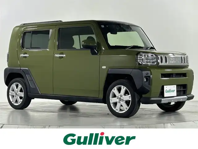 ダイハツ タフト G クロムベンチャー 佐賀県 2022(令4)年 4万km フォレストカーキメタリック ワンオーナー/純正9インチディスプレイオーディオ/フルセグTV/Bluetooth/Androidauto/Applecarplay/ガラスルーフ/バックカメラ/衝突被害軽減システム/横滑り防止装置/オートライト/オートマチックハイビーム/LEDヘッドライト/フォグライト/クリアランスソナー/電動パーキング/ブレーキホールド/前方ドライブレコーダー/運転席・助手席シートヒーター/純正15インチアルミホイール/スマートキー/スペアキー×1/プッシュスタート