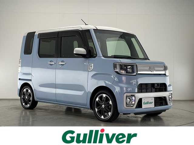 ダイハツ ウェイク G ターボ　レジャーエディション SA Ⅱ 宮崎県 2017(平29)年 6万km パールホワイトⅢ/ミストブルーマイカメタリック 2トーン 禁煙車/衝突被害軽減ブレーキ/純正ナビTV/（NSZP-W67D/CD/DVD/Bluetooth/フルセグTV)/純正バックカメラ/純正ドライブレコーダー/（DRN-H66N）/純正ETC/純正15インチアルミ/純正LEDオートライト/純正フォグ/純正フロアマット/両側電動スライドドア/クリアランスソナー/オートエアコン/フロントハーフシェイドガラス/スマートキー/プッシュエンジンスタート/新車時保証書/取扱い説明書