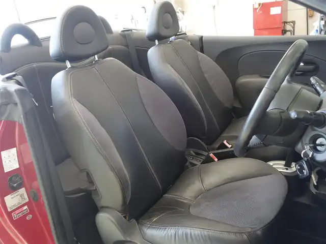 日産 マイクラ Ｃ＋Ｃ 静岡県 2007(平19)年 10.5万km ワインＭ マーチマイクラコンバーチブル/電動オープン/スタイリッシュガラスルーフ/自店管理ユーザー買取車両/車検令和9年5月まで/禁煙車/HIDヘッドライト/純正CDチューナー/ETC/革巻きステアリング/フロントフォグランプ/社外16インチアルミ/イモビライザー/保証書