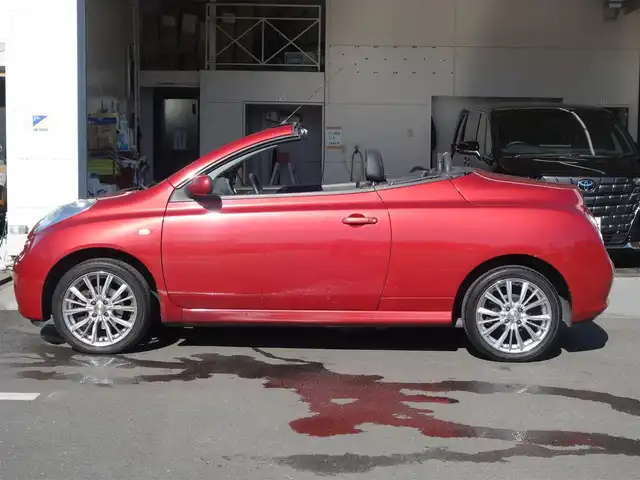 日産 マイクラ Ｃ＋Ｃ 静岡県 2007(平19)年 10.5万km ワインＭ マーチマイクラコンバーチブル/電動オープン/スタイリッシュガラスルーフ/自店管理ユーザー買取車両/車検令和9年5月まで/禁煙車/HIDヘッドライト/純正CDチューナー/ETC/革巻きステアリング/フロントフォグランプ/社外16インチアルミ/イモビライザー/保証書