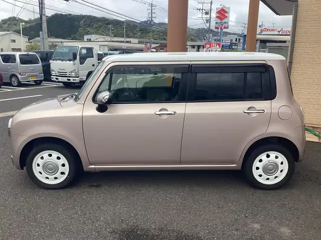 スズキ ラパン ショコラ X 福井県 2014(平26)年 5.1万km シャンパンピンクパール/メタリックホワイト ETC車載器/バックカメラ/純正ホイルキャップ/プッシュスタート/フロアマット/ドアバイザー