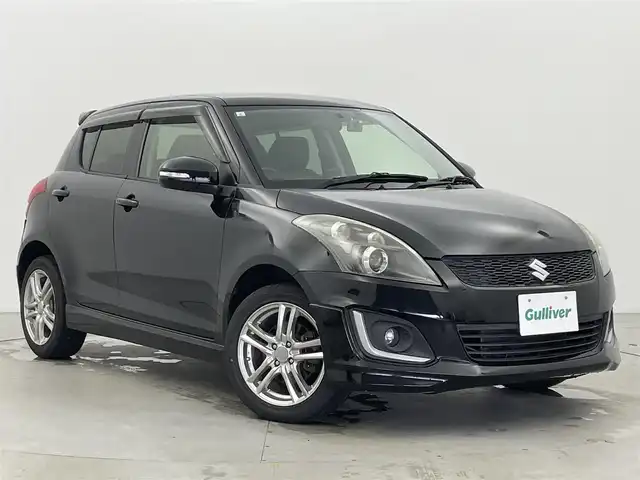 スズキ スイフト RS 富山県 2013(平25)年 9.7万km スーパーブラックパール 4WD/社外ナビ（AM/FM/CD）/ワンセグTV/クルーズコントロール/ドライブレコーダー前後/ETC/レーダー探知機/パドルシフト/社外16インチAW/HIDヘッドライト/フォグランプ/オートライト/ドアバイザー/横滑り防止装置/純正フロアマット/スマートキー/プッシュスタート