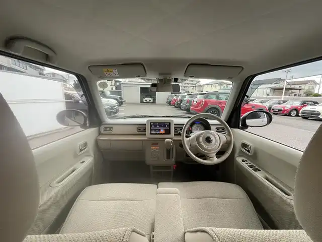 スズキ ラパン X 栃木県 2018(平30)年 16.9万km ベージュ ワンオーナー/純正ナビ（TV/AM/FM）/運転席シートヒーター/ETC/純正14インチアルミホイル/プッシュスタート/衝突軽減ブレーキ/アイドリングストップ/スマートキー/パワーステアリング/パワーウィンドウ