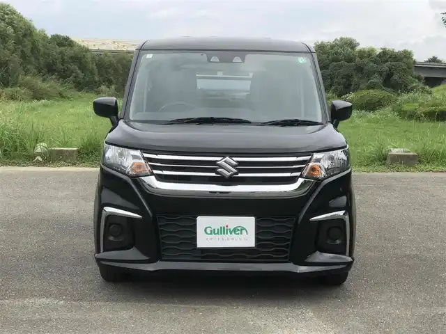 スズキ ソリオ G 福岡県 2023(令5)年 5.6万km スーパーブラックパール デュアルカメラブレーキサポート/純正8インチメモリナビ【SKW-S807】/　フルセグTV/CD/DVD/Bluetooth/プッシュスタート/片側パワースライドドア/フロアマット/保証書