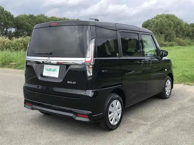 スズキ ソリオ G 福岡県 2023(令5)年 5.6万km スーパーブラックパール デュアルカメラブレーキサポート/純正8インチメモリナビ【SKW-S807】/　フルセグTV/CD/DVD/Bluetooth/プッシュスタート/片側パワースライドドア/フロアマット/保証書