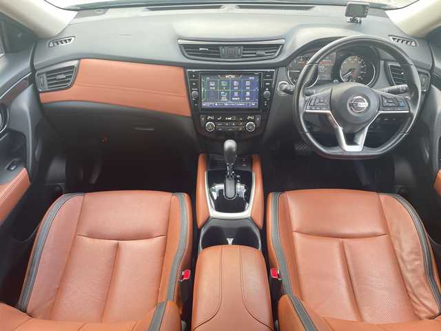 日産 エクストレイル 20Xi レザーエディション 山口県 2020(令2)年 2.9万km ダイヤモンドブラック プロパイロット　/レーダークルーズコントロール　/全席シートヒーター　/レザーシート/純正ナビ【ＭＭ５１９－Ｄ】/　（Ｂｌｕｅｔｏｏｔｈ・フルセグＴＶ・ＣＤ・ＤＶＤ・Ｂｌｕ－ｒａｙ）/ヒーテッドドアミラー/デジタルインナーミラー/全方位モニター・バックカメラ/ビルトインETC/ルーフレール/運転席・助手席パワーシート/電動リアゲート/前後ドライブレコーダー/LEDライト/オートライト/スペアキー1本/スマートキー/プッシュスタート/純正フロアマット/保証書/取扱説明書