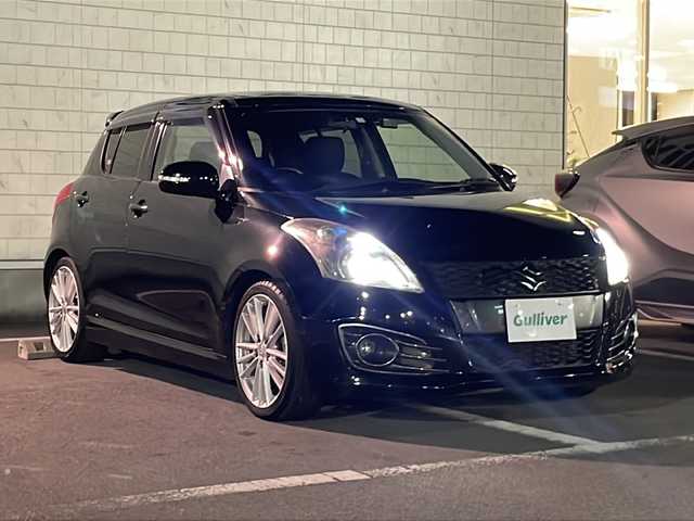 スズキ スイフト スポーツ 静岡県 2015(平27)年 7.6万km スーパーブラックパール /社外ナビ/地デジTV//社外CD/DVD/Bluetooth//バックカメラ//ディスチャージ//純正17インチAW//クルーズコントロール//ETC//オートライト//スマートキー