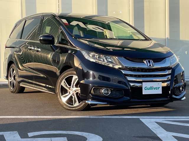 ホンダ オデッセイ 神奈川県 2014(平26)年 9.2万km プレミアムヴィーナスブラックP 純正ナビ（ワンセグ/Bluetooth/CD/DVD/USB/HDMI）/両側パワースライドドア/クルーズコントロール/バックカメラ/ビルドインETC/LEDヘッドライト　/フォグライト　/オートライト　/電動格納ミラー　/プッシュスタート/スマートキー/純正アルミホイール/純正フロアマット/ABS/横滑り防止装置