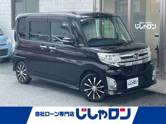 ダイハツ タント カスタム X 愛知県 2015(平27)年 8.2万km ブラックマイカメタリック (株)IDOMが運営する【じしゃロン豊川店】の自社ローン専用車両になります。こちらは現金またはオートローンご利用時の価格です。自社ローンご希望の方は別途その旨お申付け下さい/ 純正メモリナビ/　◯ CD再生機能/　◯ DVD再生機能/　◯ BT対応/　◯ フルセグTV/ バックカメラ/ ETC/ ステアリングスイッチ/ プッシュスタート/ 左側パワースライドドア/ ドアバイザー/ ウインカーミラー/ 純正フロアマット