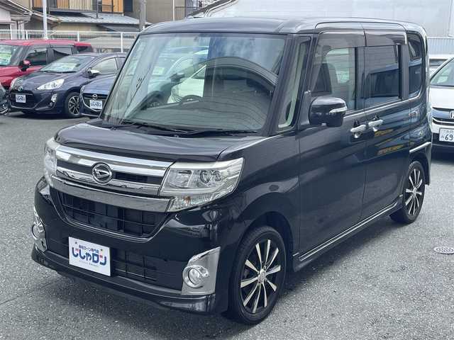 ダイハツ タント カスタム X 愛知県 2015(平27)年 8.2万km ブラックマイカメタリック (株)IDOMが運営する【じしゃロン豊川店】の自社ローン専用車両になります。こちらは現金またはオートローンご利用時の価格です。自社ローンご希望の方は別途その旨お申付け下さい/ 純正メモリナビ/　◯ CD再生機能/　◯ DVD再生機能/　◯ BT対応/　◯ フルセグTV/ バックカメラ/ ETC/ ステアリングスイッチ/ プッシュスタート/ 左側パワースライドドア/ ドアバイザー/ ウインカーミラー/ 純正フロアマット