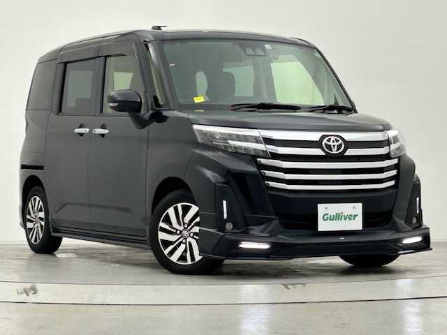 トヨタ ルーミー カスタムG 宮城県 2022(令4)年 1.6万km 黒 純正9インチナビ/（CD/DVD/Bluetooth/AM/FM）/バックカメラ/両側パワースライドドア/フルセグTV/オプションGRエアロ/クルーズコントロール（追従あり）/LEDヘッドライト/ビルトインETC/アイドリングストップ/前後ドライブレコーダー/衝突軽減ブレーキ/レーンキープアシスト/オートライト/スマートキー/クリアランスソナー