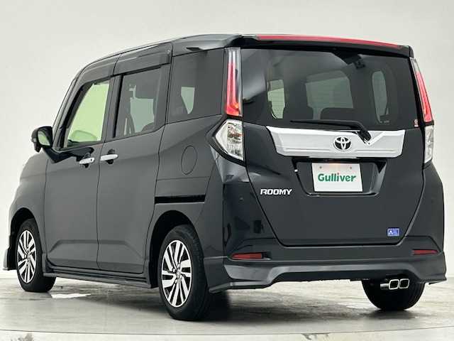 トヨタ ルーミー カスタムG 宮城県 2022(令4)年 1.6万km 黒 純正9インチナビ/（CD/DVD/Bluetooth/AM/FM）/バックカメラ/両側パワースライドドア/フルセグTV/オプションGRエアロ/クルーズコントロール（追従あり）/LEDヘッドライト/ビルトインETC/アイドリングストップ/前後ドライブレコーダー/衝突軽減ブレーキ/レーンキープアシスト/オートライト/スマートキー/クリアランスソナー