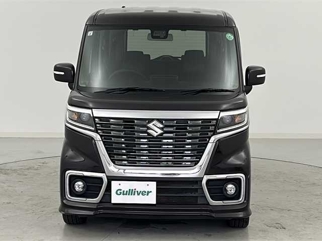 スズキ スペーシア カスタム HYBRID XS 宮城県 2019(平31)年 6.6万km ムーンライトバイオレットPM 禁煙車/1オーナー/スズキセーフティサポート/・車線逸脱抑制制御機能/・車線逸脱警報機能/・パーキングソナー/・横滑り防止装置/・ハイビームアシスト/デュアルカメラブレーキサポート	/ストラーダナビ/・BT.CD.DVD.SD/フルセグTV/両側パワースライドドア/ハーフレザーシート/運転席シートヒーター/LEDヘッドライト/フォグランプ/アイドリングストップ/プッシュスタート/スマートキー/ステアリングスイッチ/サーキュレーター/純正15inAW/純正フロアマット/ロールサンシェード/シートバックテーブル