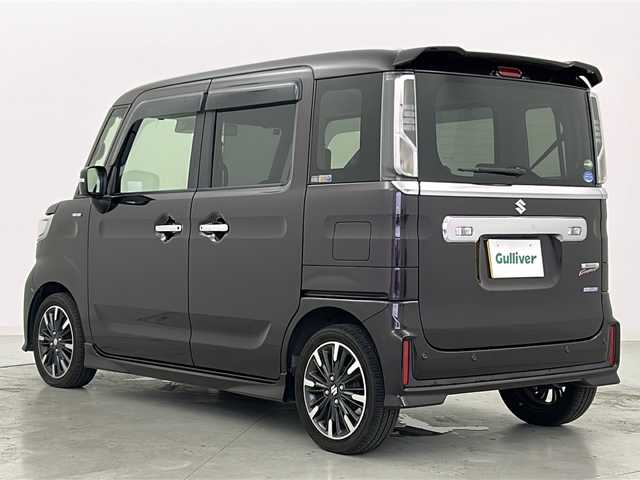 スズキ スペーシア カスタム HYBRID XS 宮城県 2019(平31)年 6.6万km ムーンライトバイオレットPM 禁煙車/1オーナー/スズキセーフティサポート/・車線逸脱抑制制御機能/・車線逸脱警報機能/・パーキングソナー/・横滑り防止装置/・ハイビームアシスト/デュアルカメラブレーキサポート	/ストラーダナビ/・BT.CD.DVD.SD/フルセグTV/両側パワースライドドア/ハーフレザーシート/運転席シートヒーター/LEDヘッドライト/フォグランプ/アイドリングストップ/プッシュスタート/スマートキー/ステアリングスイッチ/サーキュレーター/純正15inAW/純正フロアマット/ロールサンシェード/シートバックテーブル