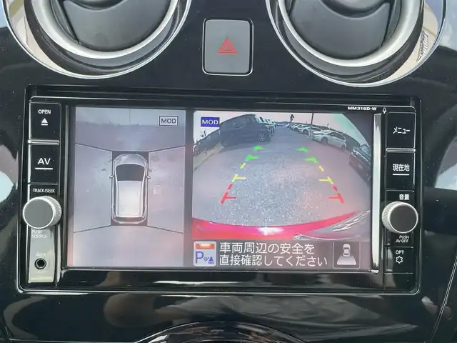 日産 ノート e－パワー X 千葉県 2019(令1)年 4.7万km ガーネットレッド レーンキープアシスト/横滑り防止/衝突被害軽減システム/パーキングアシスト/日産純正ＳＤナビ/(BT、全方位カメラ、フルセグＴＶ、ＡＵＸ、CD/DVD、)/ETC/純正アルミホイール/純正フロアマット/ハロゲンオートライト/スマートキー/プッシュスタート