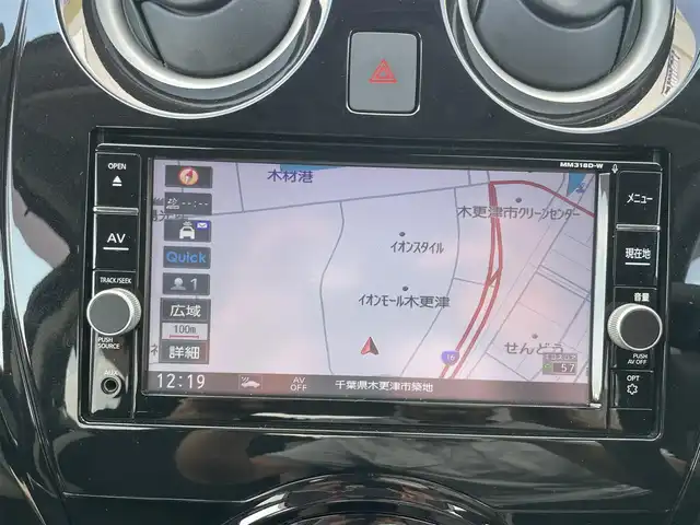 日産 ノート e－パワー X 千葉県 2019(令1)年 4.7万km ガーネットレッド レーンキープアシスト/横滑り防止/衝突被害軽減システム/パーキングアシスト/日産純正ＳＤナビ/(BT、全方位カメラ、フルセグＴＶ、ＡＵＸ、CD/DVD、)/ETC/純正アルミホイール/純正フロアマット/ハロゲンオートライト/スマートキー/プッシュスタート