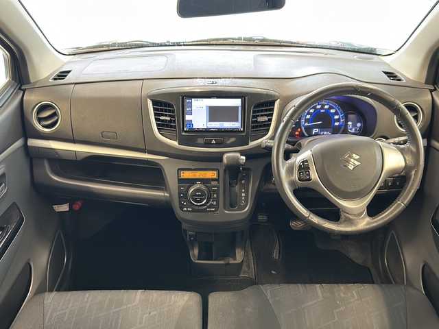スズキ ワゴンＲ スティングレー X 岐阜県 2015(平27)年 12.8万km ブルーイッシュブラックパール3 ４ＷＤ/社外ナビゲーション/Bluetooth/フルセグ/レーダーブレーキサポート/シートヒーター/ETC/ＨＩＤヘッドライト/ヘッドライトレベライザー/純正アルミホイール/プッシュスタート/スマートキー/フロアマット