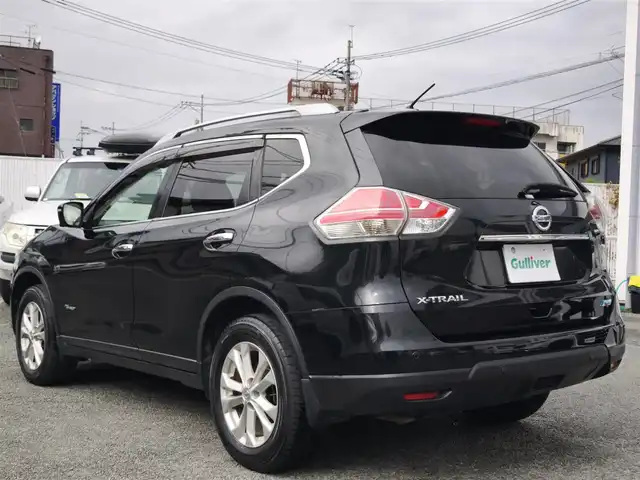 日産 エクストレイル ハイブリッド 20X エマージェンシーブレーキ 熊本県 2015(平27)年 12.8万km ダイヤモンドブラック ワンオーナー/ルーフレール/純正ナビ/【フルセグTV/CD/DVD/Bluetooth】/全方位カメラ/バックカメラ/クルーズコントロール/衝突軽減装置/コーナーセンサー/ダウンヒルアシストコントロール/カプロンシート/前席シートヒーター/純正17インチAW/ビルトインETC/オートLEDヘッドライト/ウィンカーミラー/プッシュスタート/ステアリングスイッチ/純正フロアマット/純正ドアバイザー/横滑り防止/盗難防止装置/保証書