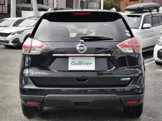 日産 エクストレイル ハイブリッド 20X エマージェンシーブレーキ 熊本県 2015(平27)年 12.8万km ダイヤモンドブラック ワンオーナー/ルーフレール/純正ナビ/【フルセグTV/CD/DVD/Bluetooth】/全方位カメラ/バックカメラ/クルーズコントロール/衝突軽減装置/コーナーセンサー/ダウンヒルアシストコントロール/カプロンシート/前席シートヒーター/純正17インチAW/ビルトインETC/オートLEDヘッドライト/ウィンカーミラー/プッシュスタート/ステアリングスイッチ/純正フロアマット/純正ドアバイザー/横滑り防止/盗難防止装置/保証書