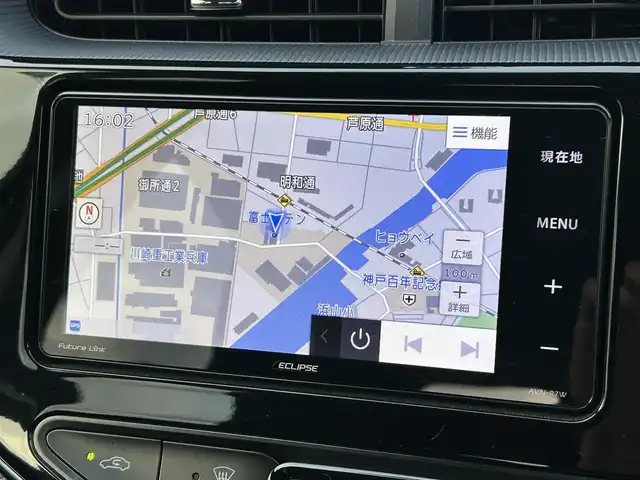 トヨタ アクア S 福岡県 2017(平29)年 3.3万km ブラックマイカ 社外7型ナビ(フルセグTV/CD/DVD/BT)バックカメラETC前後ドラレコシートヒーター純正フロアマット社外15インチアルミホイール