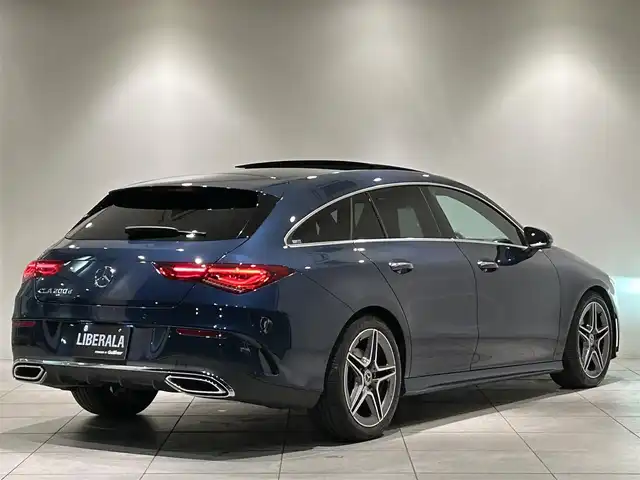 メルセデス・ベンツ ＣＬＡ２００ｄ 愛知県 2021(令3)年 3.4万km デニムブルー アドバンスドパッケージ/レザーエクスクルーシブパッケージ/パノラミックスライディングルーフ/レーダーセーフティーパッケージ/マルチビームLEDヘッドライト/シートヒーター/ETC/パワーバックドア/プッシュスタート/ドライブレコーダー