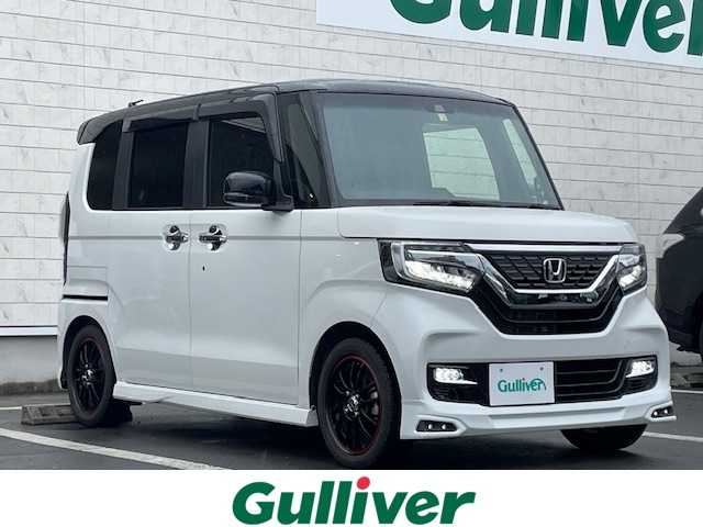 ホンダ Ｎ ＢＯＸ 2トン カスタム G L ターボ ホンダセンシング 静岡県 2020(令2)年 1.9万km プラチナホワイトパール ツートンカラー/純正8インチメモリナビ・フルセグTV/バックカメラ/両側パワースライドドア/LEDヘッドライト/LEDフォグライト/リップスポイラー/ETC/ハーフレザーシート/シートヒーター/社外マフラー/パドルシフト/レーダークルーズコントロール/純正前後ドライブレコーダー