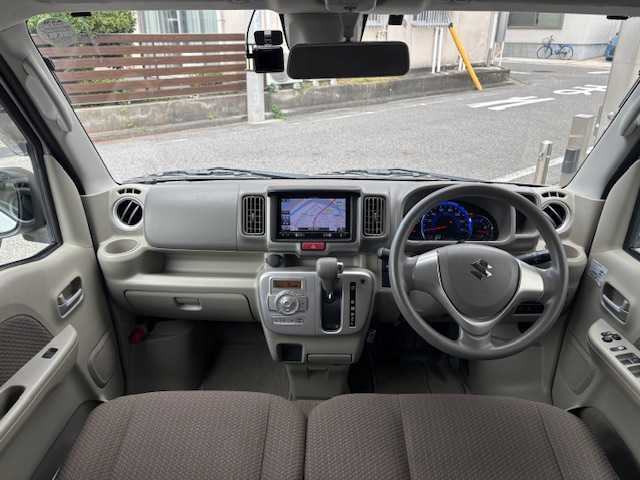 スズキ エブリィ ワゴン JPターボ 愛知県 2019(平31)年 5.2万km パールホワイト ワンオーナー/メモリナビ　フルセグ/FM/AM/BT/ドライブレコーダー/バックカメラ/フルフラットシート/ベンチシート/両側イージークローザードア/ETC/純正フロアマット/アルミホイール/電動格納式ミラー/ABS/横滑り防止装置/オートライト/パワーウィンドウ/パワーステアリング/プッシュスタート/スマートキー/スペアキー/ドアバイザー/フォグランプ