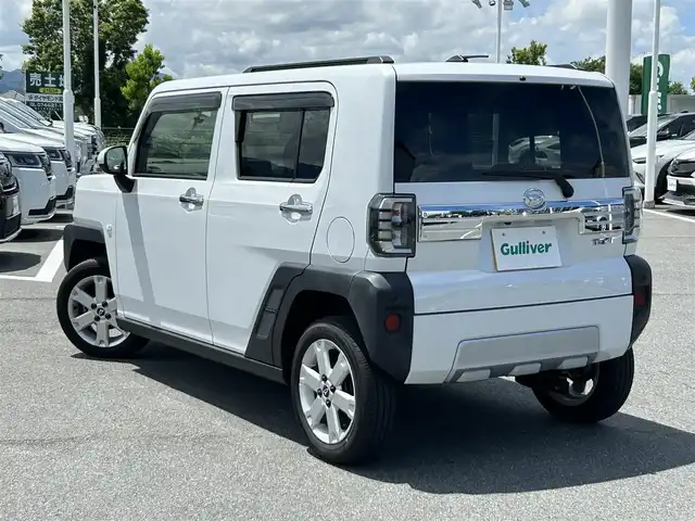 ダイハツ タフト G ターボ クロムベンチャー 奈良県 2021(令3)年 2.6万km シャイニングホワイトパール 純正9インチナビ　/レーダ－クルーズコントロール　/バックカメラ　/ＥＴＣ /革シートカバー /ターボ車 /フルセグTV /ガラスルーフ /電子サイドブレーキ /シートヒーター /ブレーキホールド /純正アルミホイール/コーナーセンサー