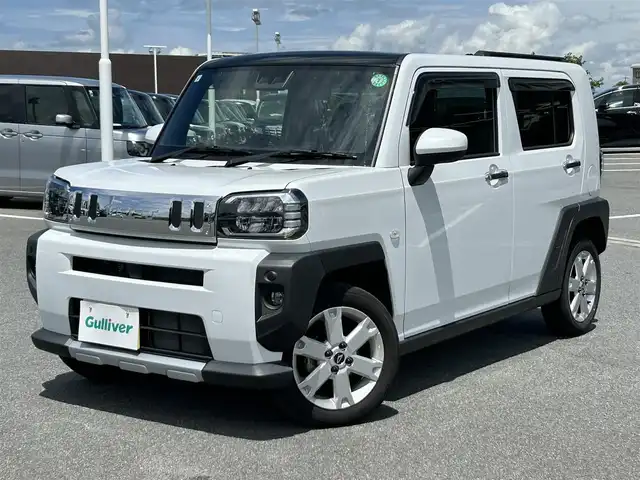 ダイハツ タフト G ターボ クロムベンチャー 奈良県 2021(令3)年 2.6万km シャイニングホワイトパール 純正9インチナビ　/レーダ－クルーズコントロール　/バックカメラ　/ＥＴＣ /革シートカバー /ターボ車 /フルセグTV /ガラスルーフ /電子サイドブレーキ /シートヒーター /ブレーキホールド /純正アルミホイール/コーナーセンサー