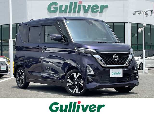 日産 ルークス HWS Gターボ プロパイロットED 佐賀県 2020(令2)年 5.9万km アメジストパープル 純正10型ナビゲーション/・AM/FM/Bluetooth/CD/DVD/フルセグTV/インテリジェント アラウンドビューモニター/LEDヘッドライト/・オートマチックハイビーム/両側パワースライドドア/・ハンズフリーパワースライドドア/革巻きステアリング/後席サンシェード/サーキュレーター/USB入力端子/スマートキー/オートエアコン/オートライト/ETC/純正15インチアルミホイール/純正フロアマット/純正ドアバイザー/新車保証書/取扱説明書/スペアキー1本/インテリジェントセーフティー/・インテリジェント エマージェンシーブレーキ/・踏み間違い衝突防止アシスト/・車線逸脱警報（LDW）＋車線逸脱防止支援（LDP）/・標識検知機能/・前方衝突予測警報（PFCW）/・横滑り防止装置（VDC）/・ヒルスタートアシスト