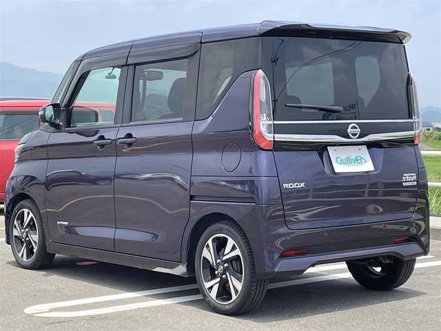 日産 ルークス HWS Gターボ プロパイロットED 佐賀県 2020(令2)年 5.9万km アメジストパープル 純正10型ナビゲーション/・AM/FM/Bluetooth/CD/DVD/フルセグTV/インテリジェント アラウンドビューモニター/LEDヘッドライト/・オートマチックハイビーム/両側パワースライドドア/・ハンズフリーパワースライドドア/革巻きステアリング/後席サンシェード/サーキュレーター/USB入力端子/スマートキー/オートエアコン/オートライト/ETC/純正15インチアルミホイール/純正フロアマット/純正ドアバイザー/新車保証書/取扱説明書/スペアキー1本/インテリジェントセーフティー/・インテリジェント エマージェンシーブレーキ/・踏み間違い衝突防止アシスト/・車線逸脱警報（LDW）＋車線逸脱防止支援（LDP）/・標識検知機能/・前方衝突予測警報（PFCW）/・横滑り防止装置（VDC）/・ヒルスタートアシスト