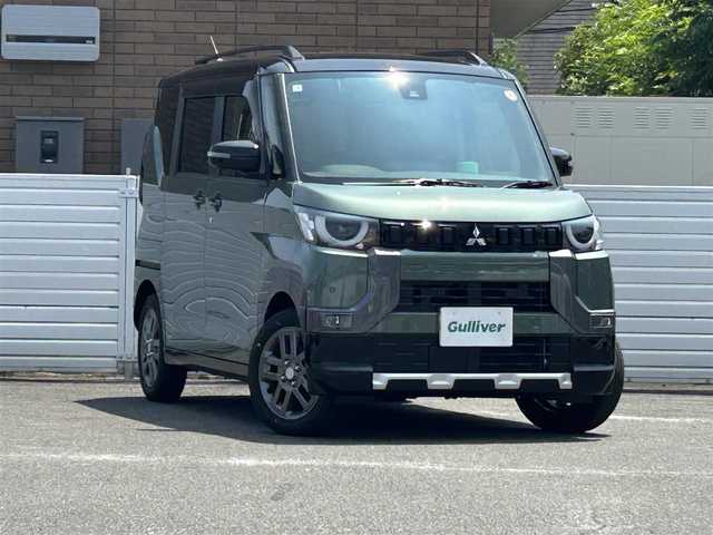 三菱 デリカミニ T プレミアム 群馬県 2025(令7)年 0.2万km ＤグリーンＭ ワンオーナー/メモリナビ/フルセグテレビ/バックカメラ/プッシュスタート/両側パワースライドドア/純正フロアマット/ハンドルヒーター