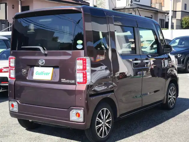 ダイハツ ウェイク G ターボ SA Ⅱ 熊本県 2017(平29)年 8.7万km プラムブラウンクリスタルマイカ 純正8インチナビ（NSZN-W65DB）/【フルセグTV/CD/DVD/Bluetooth】/バックカメラ/両側パワースライドドア/衝突軽減装置/アイドリングストップ/純正14インチAW/ETC/電動格納ミラー/プッシュスタート/ステアリングスイッチ/純正フロアマット/純正ドアバイザー/横滑り防止/盗難防止装置/保証書/取扱説明書